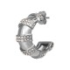 Stainless Steel 304 Earring Hoop with Strass 16.8x21.8x9.5mm