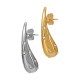 Boucles D'Oreilles Pendantes en Acier Inoxydable 304 avec Strass 29 x 8 mm