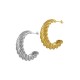 Boucle D'Oreille Torsadée en Acier Inoxydable 304 31 x 26 Mm/10 mm