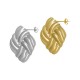 Boucle D'Oreille en Acier Inoxydable 304 en Forme de Losange 28 mm