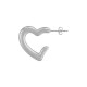Stainless Steel 304 Earring Hoop Heart 22x20mm/4mm