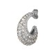 Orecchino a Cerchio in Acciaio Inossidabile 304 con Strass 21.2X18.8X8.3 mm