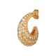 Orecchino a Cerchio in Acciaio Inossidabile 304 con Strass 21.2X18.8X8.3 mm
