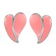 Enameled Stainless Steel 304 Earring Heart 16x22mm