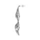 Boucles D'Oreilles Torsadées en Acier Inoxydable 304 11 x 65 mm