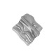 Stainless Steel 304 Earring Rhombus Hammered 25x27mm