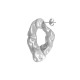 Boucles d'Oreilles Martelées Irrégulières 25x29.2mm en Acier Inoxydable 304