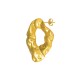 Boucles d'Oreilles Martelées Irrégulières 25x29.2mm en Acier Inoxydable 304