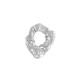 Boucles d'Oreilles Martelées Irrégulières 25x29.2mm en Acier Inoxydable 304