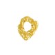 Boucles d'Oreilles Martelées Irrégulières 25x29.2mm en Acier Inoxydable 304