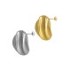 Boucle D'Oreille Ovale en Acier Inoxydable 304 22 x 24 mm