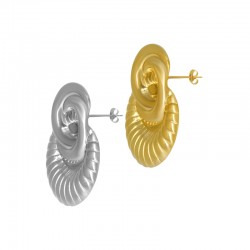 Boucle D'Oreille Géométrique en Acier Inoxydable 304 27 x 34 mm