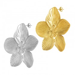 Boucles d'Oreilles Fleur 50x51.3mm en Acier Inoxydable 304