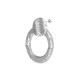Orecchino Circolare in Acciaio Inossidabile 304 Martellato 43X60 mm