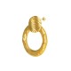 Orecchino Circolare in Acciaio Inossidabile 304 Martellato 43X60 mm