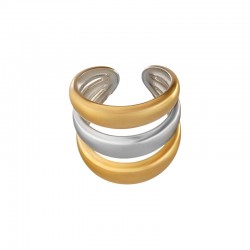 Bague en Acier Inoxydable avec Lignes 21 mm Ø18 mm