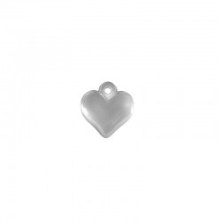 Ciondolo a Forma di Cuore in Acciaio Inossidabile 304 14X13 mm