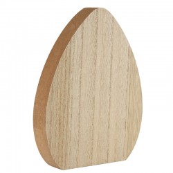 Huevo Decorativo de Madera en Forma de Lágrima 160 x 134 mm