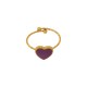 Enameled Stainless Steel 304 Finger Ring Heart 9.3x10mm