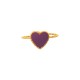 Anello in Acciaio Inossidabile 304 Smaltatoa Forma di Cuore 9,3x10 mm