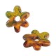 Ceramic Pendant Flower w/ Enamel 50mm/7mm (Ø9mm)