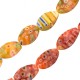 Passante in Vetro Millefiori Tubo Ovale 8x16mm