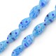 Passante in Vetro Millefiori Tubo Ovale 8x16mm