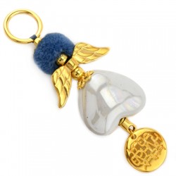 Pendentif avec Vœux en Métal/Zamak 22mm (Ø 1,8mm)