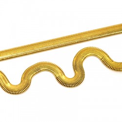 Brass Snake Chain Flat 6mm