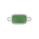 Brass Connector Setting with Glass Stone 8x14mm