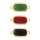 Connettore in Ottone con Cristallo Ovale 8x14mm