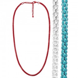 Collier Semi-Fini avec Chaîne Colorée 4 mm