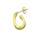 Brass Earring Hoop with Safety Back 11x19mm