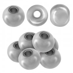 Perles Rondes 6mm/4.7mm (Ø2mm) en Acier Inoxydable 303