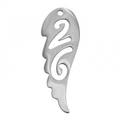 Ciondolo Portafortuna in Acciaio Inossidabile 304 con ali D'Angelo 26 35X12 Mm/1.2 mm