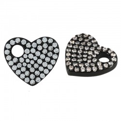 Ciondolo a Cuore in Ottone con Zirconi 10X14 Mm/2 mm