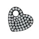 Colgante de Latón con Circonita en Forma de Corazón 10 x 14 Mm/2 mm