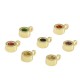 Colgante de Metal Laton Redondo con Cristal 4mm