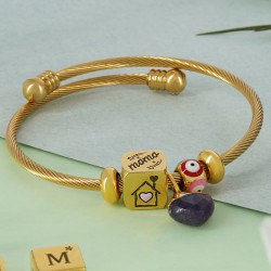 Pulsera de Acero Inoxidable 304 con Terminal Atornillado 60mm