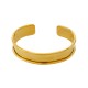 Stainless Steel 304 Bracelet Base 14.7x71mm for 10mm Cord