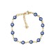 Bracciale in Acciaio Inossidabile 304 con Smalto Evil Eye 200 mm