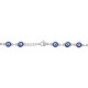 Stainless Steel 304 Bracelet with Evil Eye Enamel 200mm