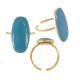 Enameled Stainless Steel 304 Finger Ring Oval 13x25mm
