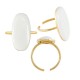 Enameled Stainless Steel 304 Finger Ring Oval 13x25mm
