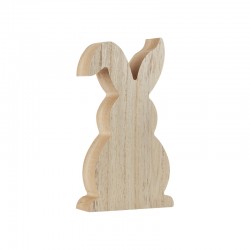 Conejo Decorativo de Madera 140 x 86 mm