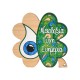 Wooden Deco Four Leaf Clover with Wishes 120x118mm