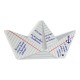 Bateau Décoratif en Bois avec Vœux pour les Enseignants 160 x 84 mm
