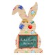 Wooden Deco Bunny Happy Easter Teacher 200x120mm