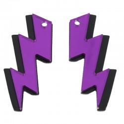 Ensemble Pendentif en Acrylique Plexi Lightning (Pour Boucles D'Oreilles) 21 x 46 mm