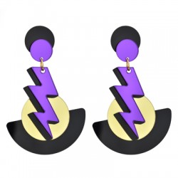 Plexi Acrylic Pendant Lightning Set (for Earrings) 21x46mm